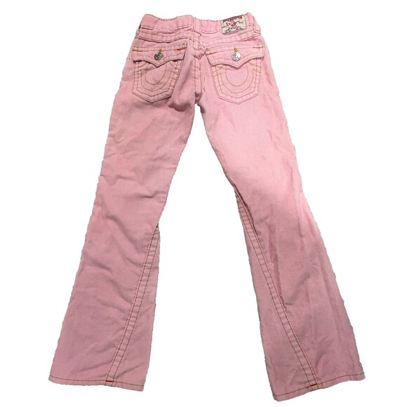 True Religion Girls Size 10 Pink Joey Flared 100% Cotton Jeans - Picture 8 of 8